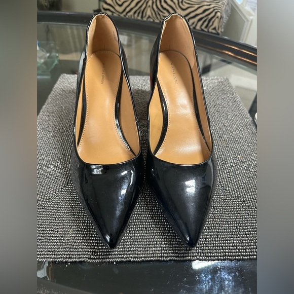14th & Union Black Patent Leather Pointed Toe Block Heels Women’s Size 10 - Picture 1 of 6